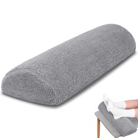 Sintuff Recliner Leg Rest Cushion Sofa Footrest Pillow with Cover Half Moon Bolster Pillow Under Knee Pillow for Sleeping On Back Alleviating Pain, 19.7 x 8 x 3.5 Inch (Dark Gray)