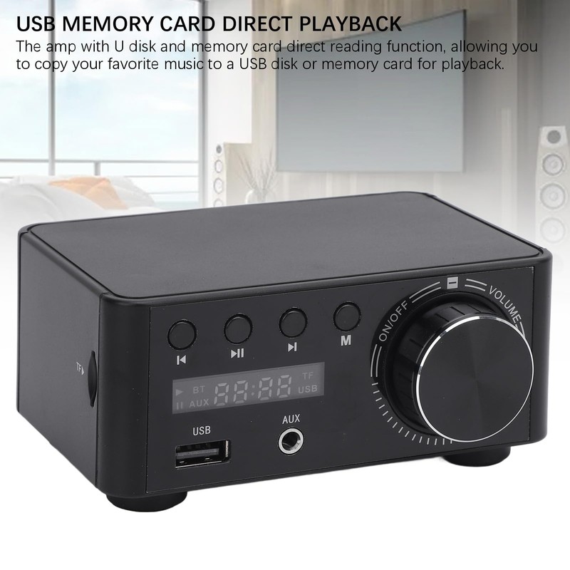 Acogedor Power Amplifier, 80W X 2 Stereo 5.0 Digital Amplifier,