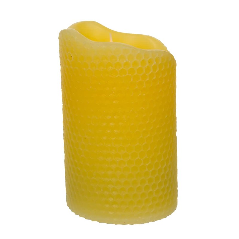 Kurt S. Adler 5-Inch Battery-Operated LED Honeycomb Candle with Flicker