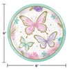 Golden Butterfly Paper Plates, 8 ct