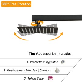 BESy 8 Inch Rain Shower Head, 8" Square Rainfall & High Pressure Stainless Steel Bath Showerhead, 1/16" Ultra Thin, Waterfall Full Body Coverage with Silicone Nozzle, Oil Rubbed Bronze Finish