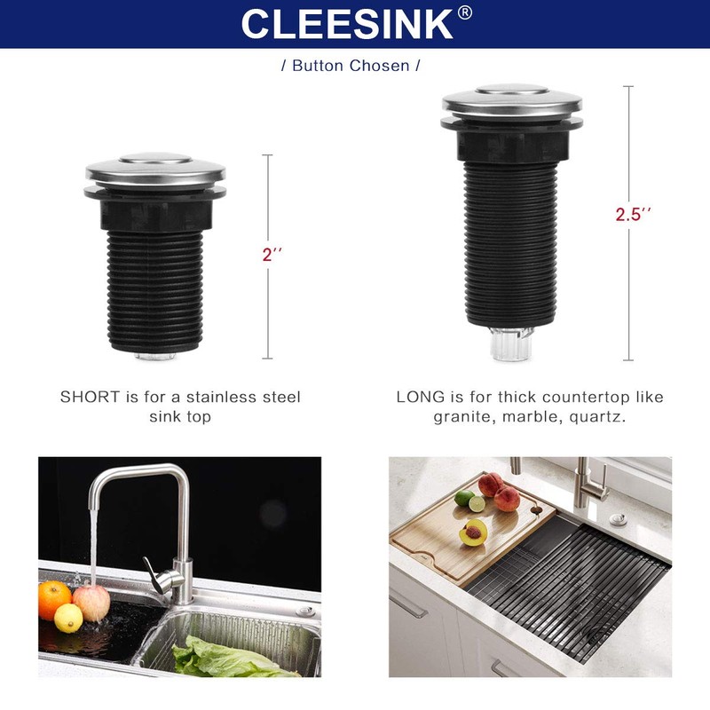 CLEESINK Garbage Disposal Air Switch Kit Sink Top Switch, Stainless