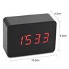 Wooden Electronic Digital Alarm Clock Temperature LED Display Sounds Control