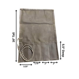 Campcraft Camp Kitchen Roll, Waxed Canvas Utensil Roll, Camping Utensil Bag, Small Tool Roll