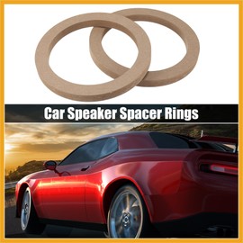 Partuto 2 Pcs 6.5" Universal Wooden Car Speaker Subwoofer Spacer Rings Replacement