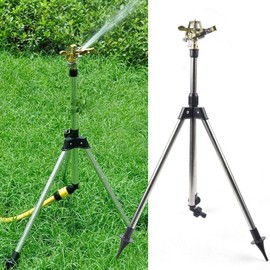 Impact Sprinkler on Tripod Base Garden Farm Lawn Tripod Impact Sprinkler Irrigation 360°Adjustable Watering Tool