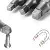 50mm Square Head Screwdriver Bit Set with 1/4 Inch Hex