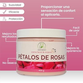 Crema Facial & Corporal De Pétalos De Rosas Hidratante Con Filtro Solar 400 Gr Productos Mart Mexico