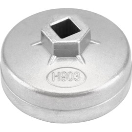 Rakiuty Oil Filter Wrench Diameter 74 mm with 14 Grooves, Aluminium Alloy Oil Filter Key Oil Filter Tool Oil Filter Wrench Universal Aluminium Alloy Oil Filter Cover Socket Wrench