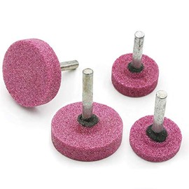 10 x Pink Grinding Wheels 6mm T-Shaped Shank, 25mm / 30mm / 40mm Grinding Stone Polishing Wheel for Rotary Tools