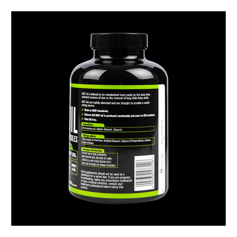 Natures Aid 100% MCT Oil 120 Capsules