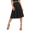 Urban CoCo Women's Basic Elastic Waist A-line Solid Flared Midi