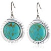 Lucky Brand Turquoise Coin Drop Earrings, Silver, One Size