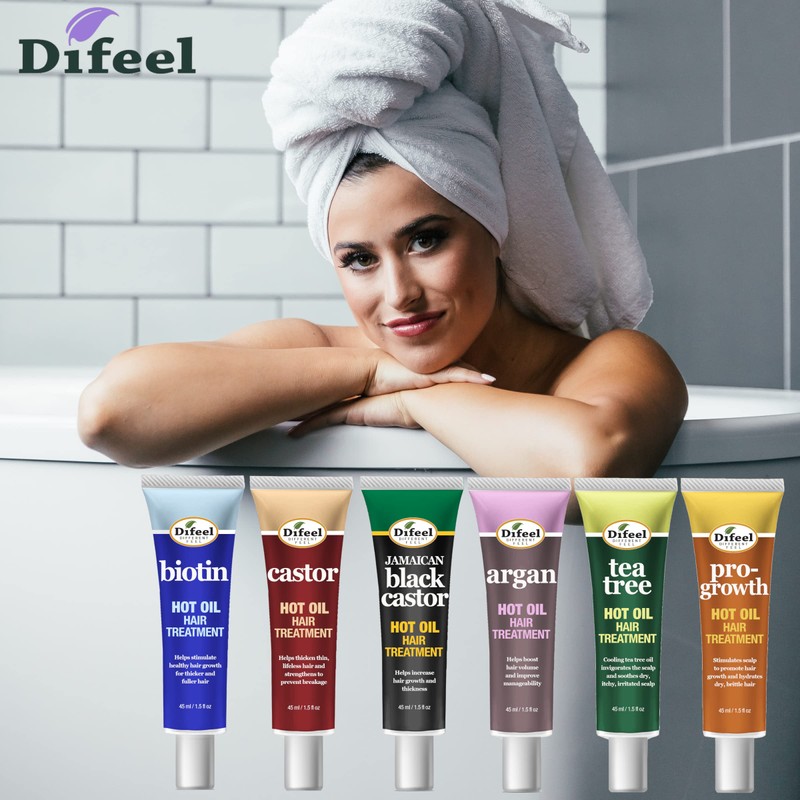 Difeel Hot Oil Pro-Growth Hair Treatment 1.5 oz. (Pack of
