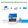 TAISHER 1PCS 304 Stainless Steel 5/16" Mini Ball Valve Shut