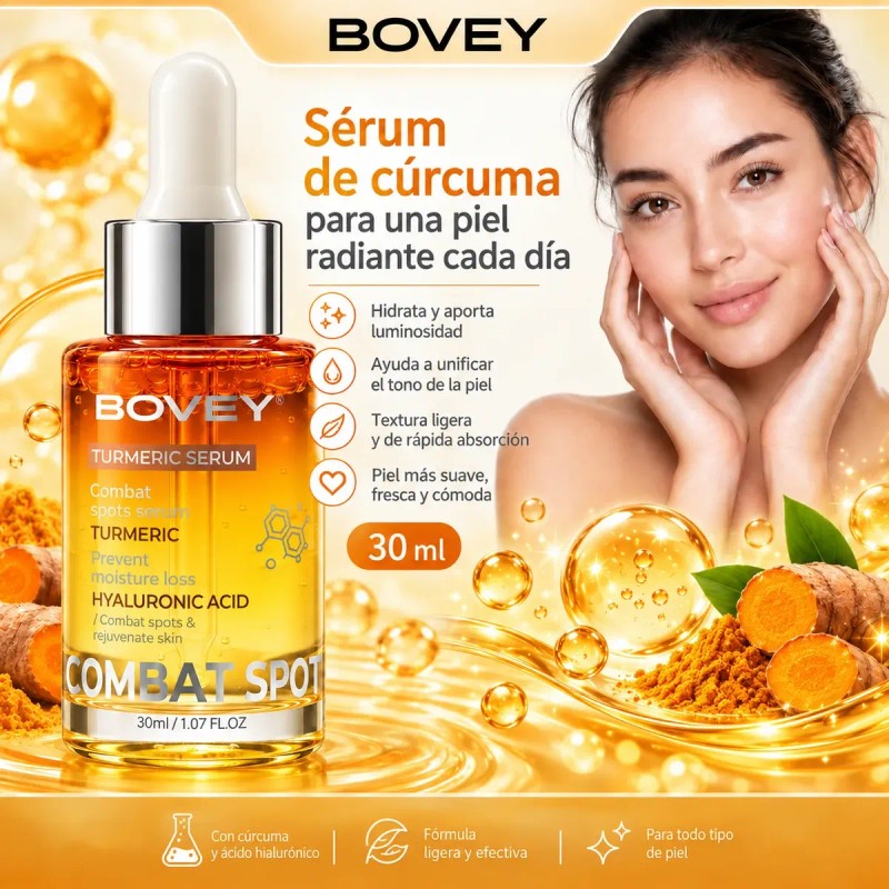 Bovey Turmeric Facial Essence 30ml + Sodium Hyaluronate