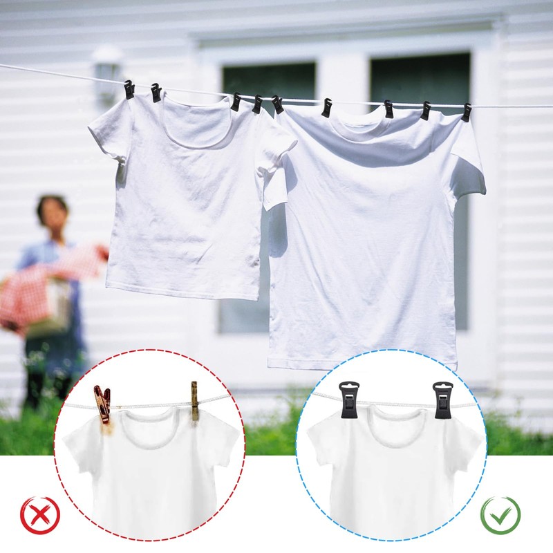 Byffoer Sock Clips [60 PCS] - POM Material, Portable Laundry