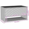 vidaXL Cushion Box - Grey PE Rattan Outdoor Storage for