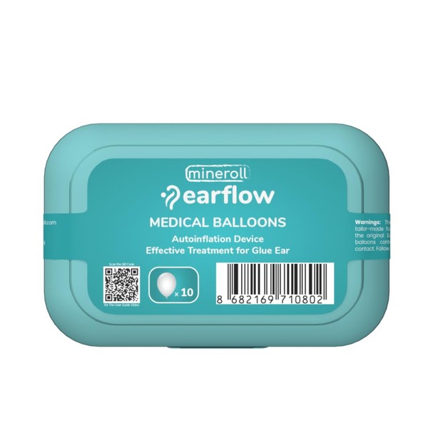 MINEROLL EARFLOW Replacement Medical Balloons x10 Autoinflation Device for Glue