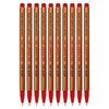 PointDX Fineliner Pens, RED, Fine Point (0.5mm), Pack of 10,