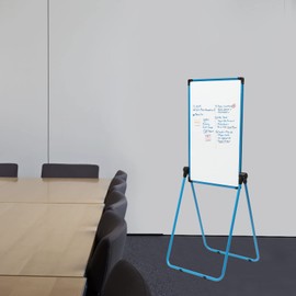 Stand White Board, 36×24 inch Double-Sided Writable Erase Board Portable Whiteboard, Height&Angle Adjustable, Foldable Standing Easel Whiteboard for Office, Home & Classroom, Blue
