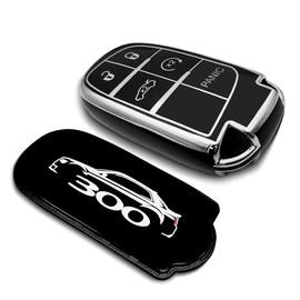 for 300 300C 300S Creative Logo Key Fob Cover Soft TPU Full Protection Key Fob Case Protector Shell (300)