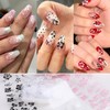 Flower Nail Foil Transfer, Hibiscus Flowers Nail Stickers 10 Rolls