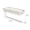 iDesign Classico Steel Wall Mounted Paper Towel Holder with Shelf