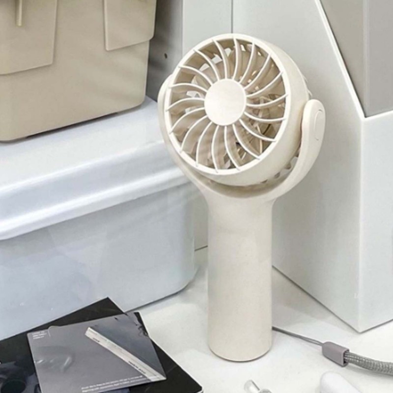 Mini Handheld Fan Multifunction Quiet 3 Speeds Adjustable Strong Wind