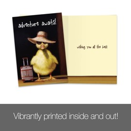 Tree-Free Greetings - Retirement Greeting Card - Artful Designs - 2 Cards + Matching Envelopes - Made in USA - 100% Recycled Paper - 5"x7" - Adventure Awaits (GT61203)