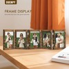 DUENPY 5 Folding 4x6 Picture Frame Horizontal Engineered Wood Accordion