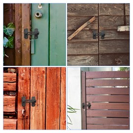 Lpraer 2 Pack 4 Inch Flip Latch Stainless Steel Gate Latches with Screws Bar Latch Safety Door Latch Bolt Lock for Gate Cabinet Fence Window (Black)