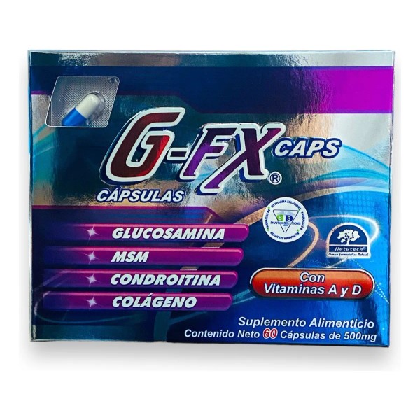 G-fx Caps C/60 Glucosamina, Msm, Condroitina, Colágeno