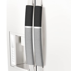 ELCOOR Refrigerator Handle Covers, 2PCS, Safeguard Your Kitchen and Appliances and Keep Them Clear of Grease, Stains etc. Upgrade Your Kitchen Decor with Original Design,Timesaver!(Gray/Black)