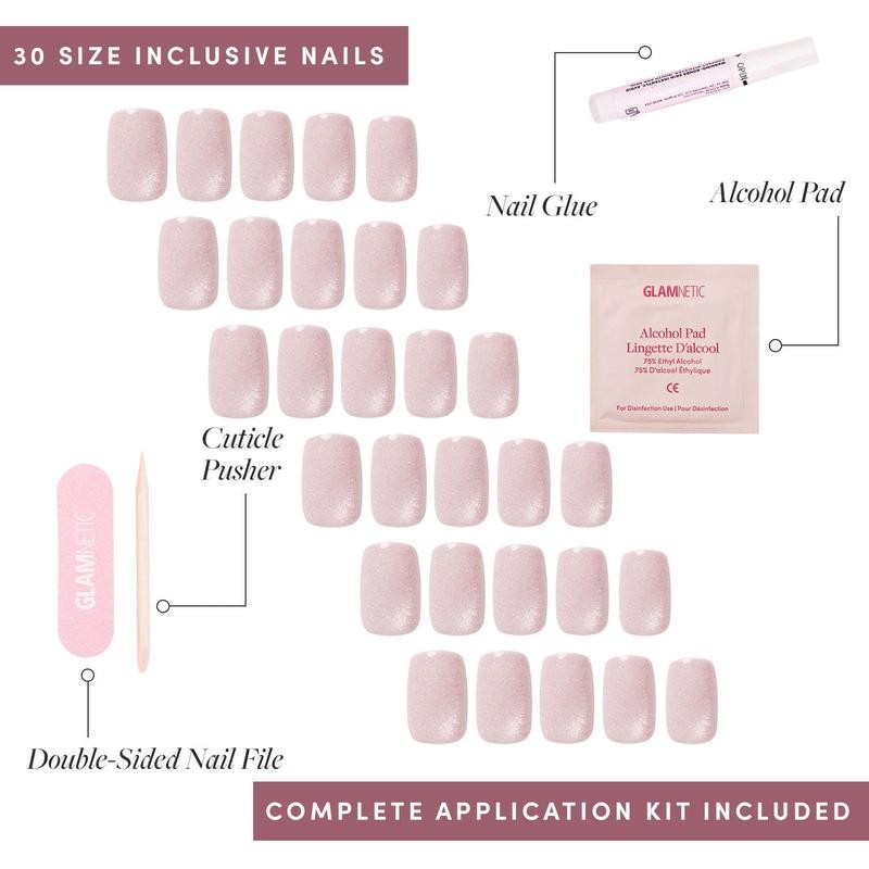 Glamnetic Short Squoval Press On Nail Collection - Nail Glue