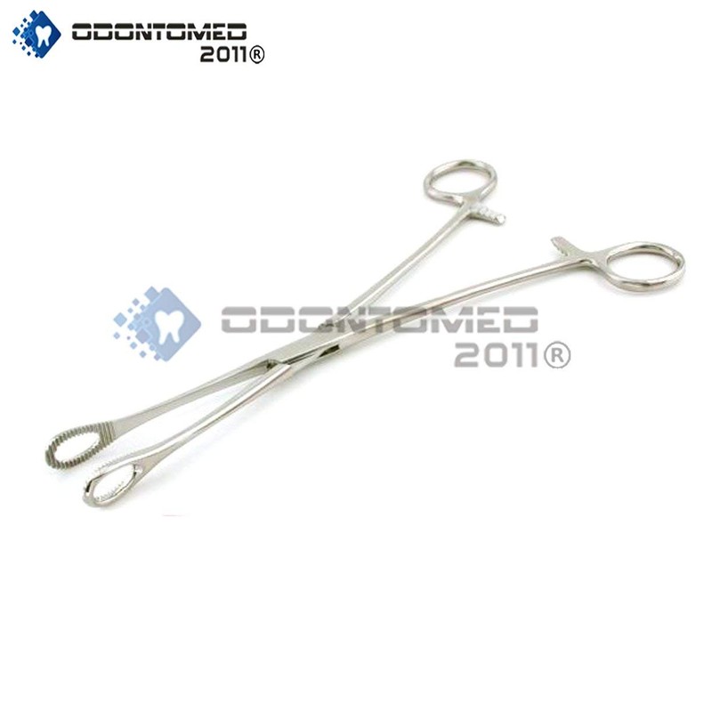 OdontoMed2011 FOERSTER Sponge Forceps, Serrated, 9-1/2" Length 9.5"