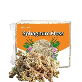 Yilotuce 3.2 oz Natural Sphagnum Moss for Plants, Carefully Selected Premium Sphagnum Moss Brick