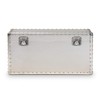 Baxton Studio Serge Silver Metal Storage Trunk