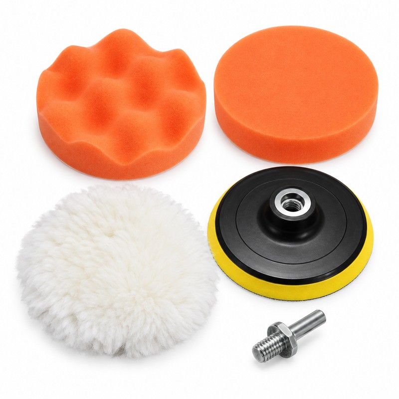 Car Polishing Pad Kit for Auto Detailing – 5-Piece Foam