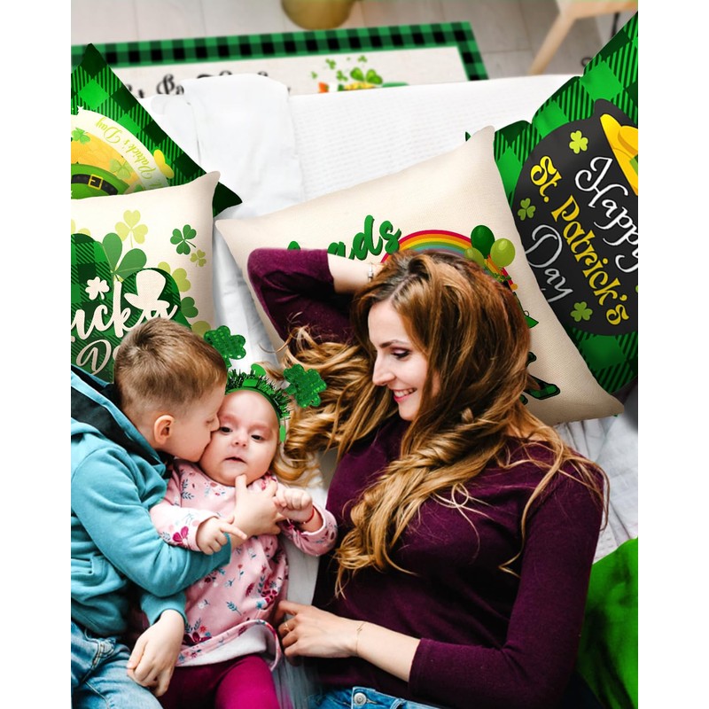 St Patricks Day Decorations Throw Pillow Covers 16 x 16