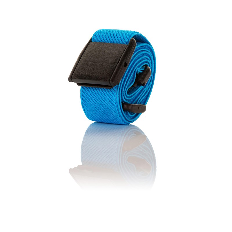Olata Children’s Elasticated Belt with Plastic Clip Buckle. Turquoise (5-15