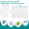 Commode Liners with Absorbent Pads for Bedside Commode, 100 Commode