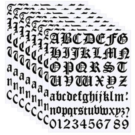 Set of 8 Self Adhesive Vinyl Letter Number Mailbox Number Stickers Alphabet Number Stickers for Mailboxes Signs Windows Doors Cars Trucks Home Business Address Numbers, 1 Inch (Black)