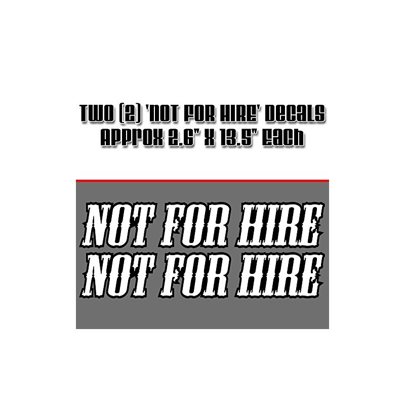 Not for Hire Trailer RV Decal Sticker