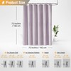BTTN Lavender Shower Curtain - Linen Textured Heavy Duty Waterproof