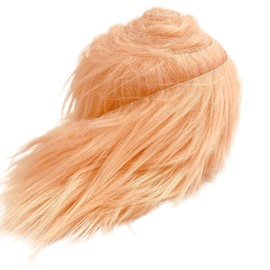 Ice Fabrics Craft Faux Fur Fabric Pre Cut Rolls - 4"x60" Fur Ribbon Mohair Fabric Strips - Super Soft and Fuzzy - Perfect for Crafts, Costumes & Decoration - Blush - 4x60