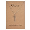 Lcherry Grace Cross Pendant Necklace Stainless Steel Religious Jewelry for