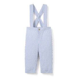 Janie and Jack Baby Boy's Seersucker Suspender Pants (Infant), Blue