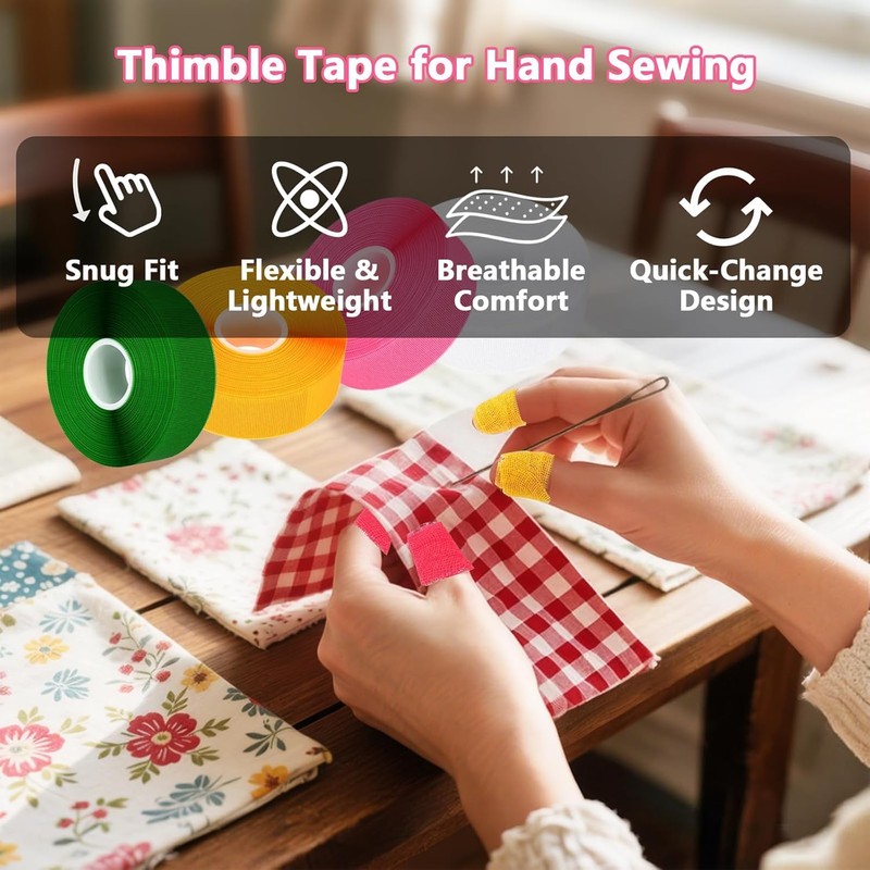 Thimbles for Hand Sewing & Quilting - 3 Pack Soft