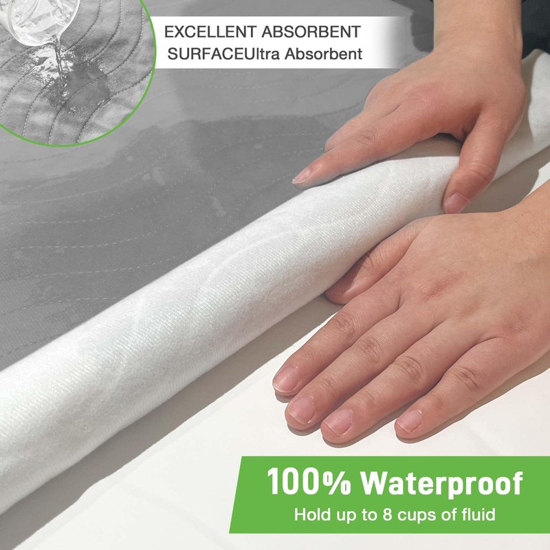 Bed Pads Washable Waterproof for Incontinence Adults, Reusable Wetting Pad
